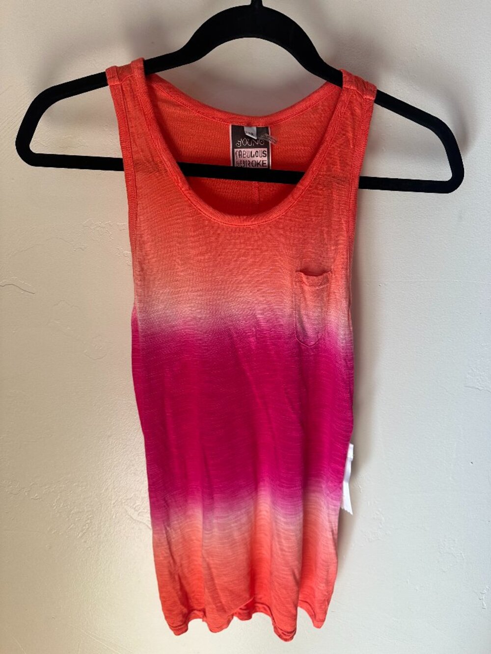 NWT Young Fabulous & Broke Girls Tank Top Size 12 Coral Pink Spring/Summer 2014